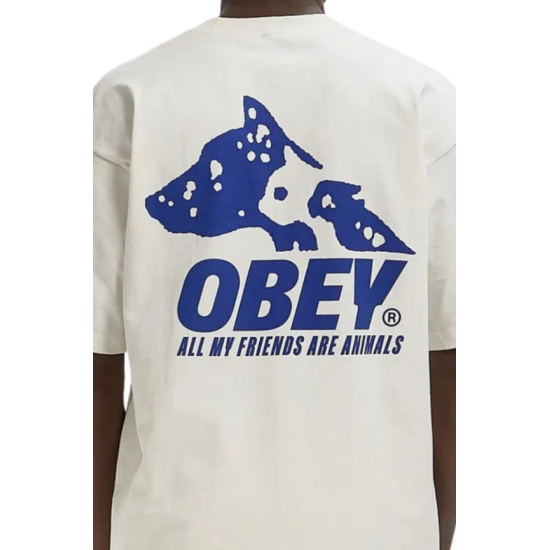 OBEY Ανδρικό T-Shirt Animals Tee Relaxed Fit 168024322-Vintage White(Λευκό)