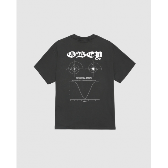 OBEY Ανδρικό T-Shirt Exponential Growth Regular Fit 165264355-Vintage Black(Μαύρο)