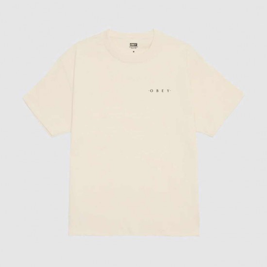 OBEY Ανδρικό T-Shirt Architecture Of The Universe Tee Regular Fit 165264332-Cream(Κρεμ)