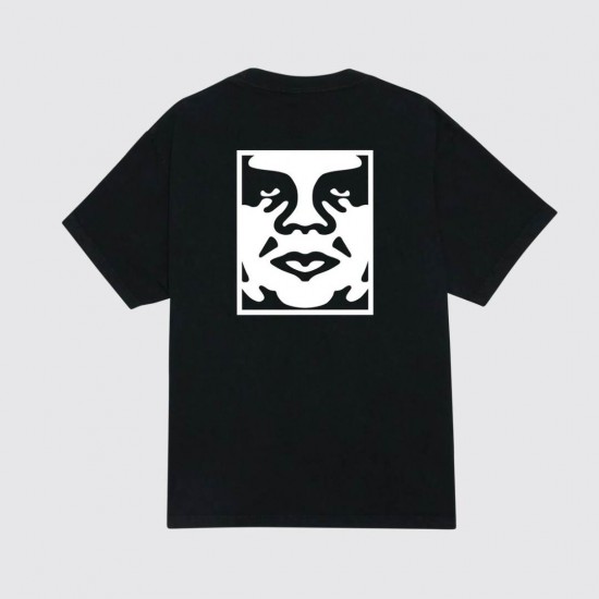 OBEY Ανδρικό T-Shirt Bold Icon Face Tee Relaxed Fit 167924099-Pigment Dusty Black(Μαύρο)