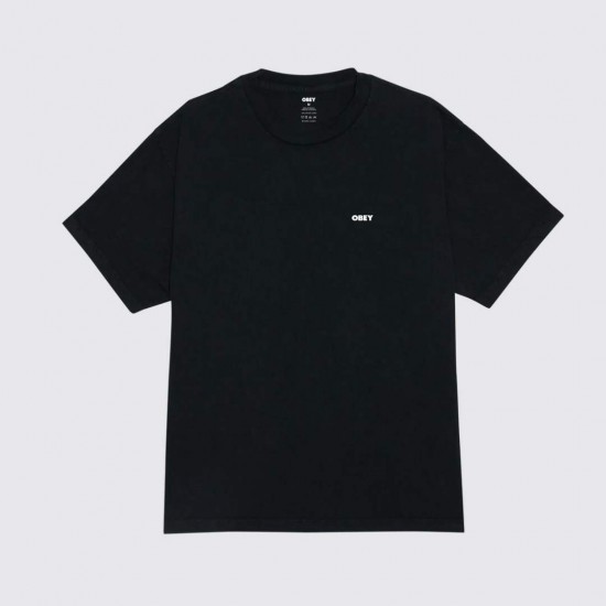 OBEY Ανδρικό T-Shirt Bold Icon Face Tee Relaxed Fit 167924099-Pigment Dusty Black(Μαύρο)