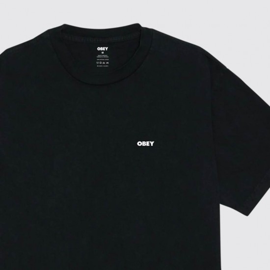 OBEY Ανδρικό T-Shirt Bold Icon Face Tee Relaxed Fit 167924099-Pigment Dusty Black(Μαύρο)