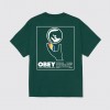 OBEY Ανδρικό T-Shirt Global Systems Tee Regular Fit 165264303-Rainforest(Πράσινο)