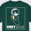 OBEY Ανδρικό T-Shirt Global Systems Tee Regular Fit 165264303-Rainforest(Πράσινο)
