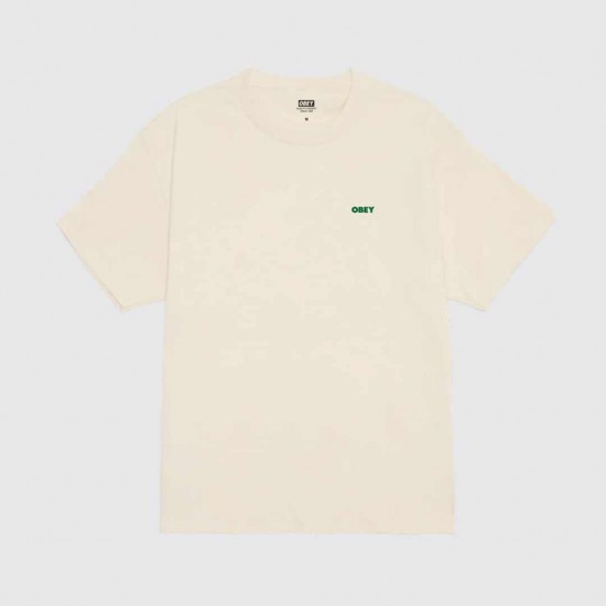 OBEY Ανδρικό T-Shirt Knowledge Is Power Tee 165264298-Cream(Κρεμ)