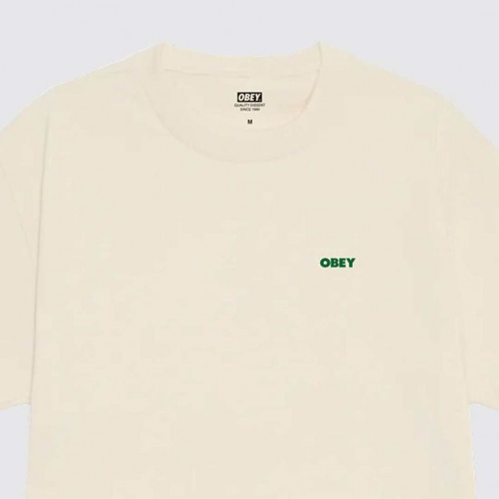 OBEY Ανδρικό T-Shirt Knowledge Is Power Tee 165264298-Cream(Κρεμ)