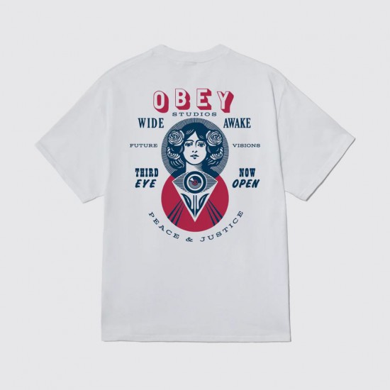 OBEY Ανδρικό T-Shirt Make Art Third Eye Tee Regular Fit 165264330-White(Λευκό)