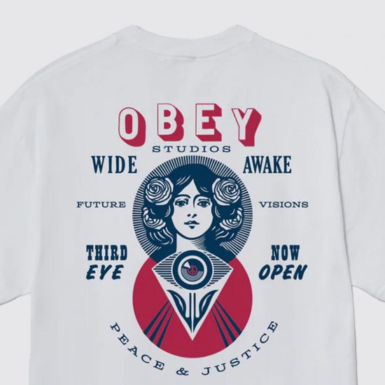 OBEY Ανδρικό T-Shirt Make Art Third Eye Tee Regular Fit 165264330-White(Λευκό)