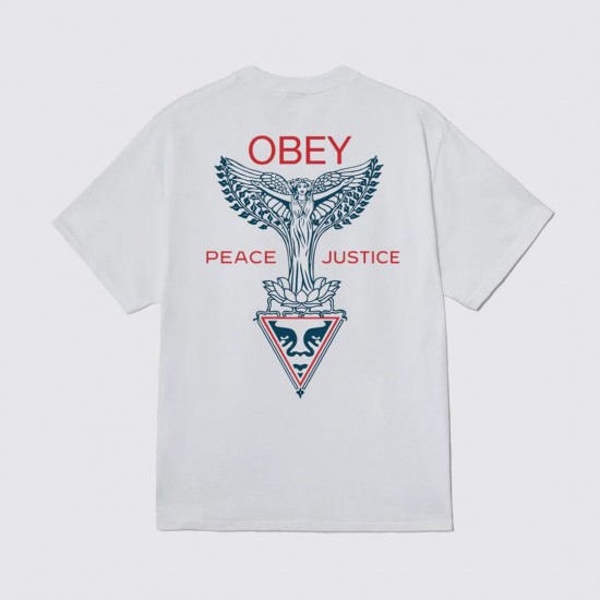 OBEY Ανδρικό T-Shirt  Nouveau Angel Tee Regular Fit 165264299-White(Λευκό)