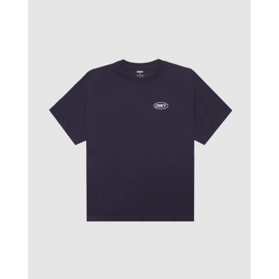 OBEY Ανδρικό T-Shirt Obey Code Tee Relaxed Fit 167924337-Pigment Purple Velvet(Μωβ)