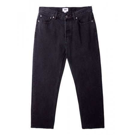 OBEY Ανδρικό Jean Hardwork Denim Regular Fit 142010077-Faded Black(Μαύρο)