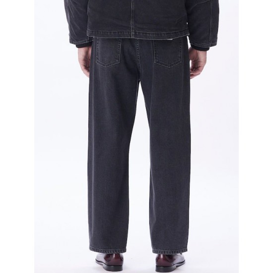 OBEY Ανδρικό Jean Hardwork Denim Regular Fit 142010077-Faded Black(Μαύρο)