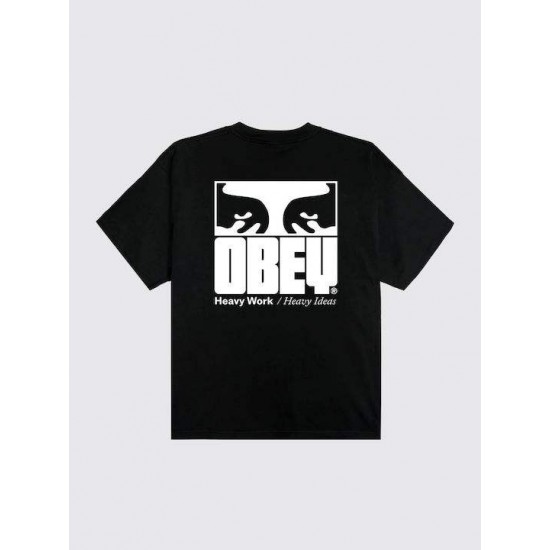 OBEY Ανδρικό T-Shirt Heavy Ideas Tee Relaxed Fit 168024317-Black(Μαύρο)