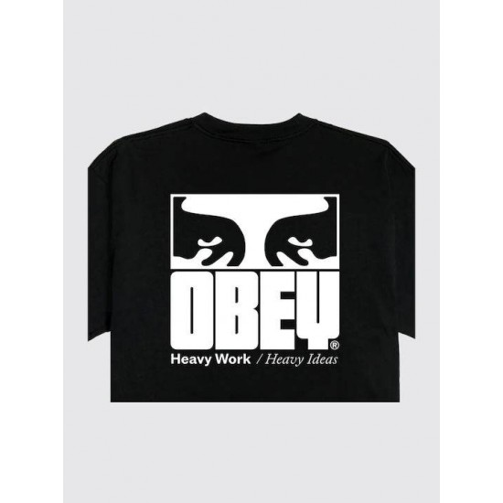 OBEY Ανδρικό T-Shirt Heavy Ideas Tee Relaxed Fit 168024317-Black(Μαύρο)