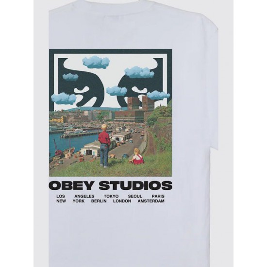 OBEY Ανδρικό T-Shirt Sky Face Relaxed Fit 168024320-White(Λευκό)