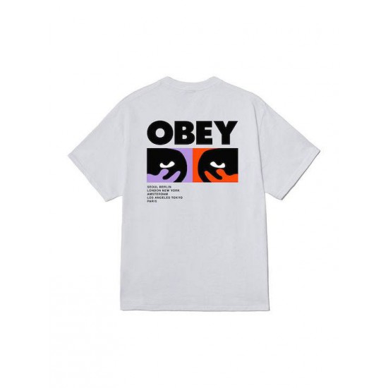 OBEY Ανδρικό T-Shirt Always Watching Tee Regular Fit 165264344-White(Λευκό)