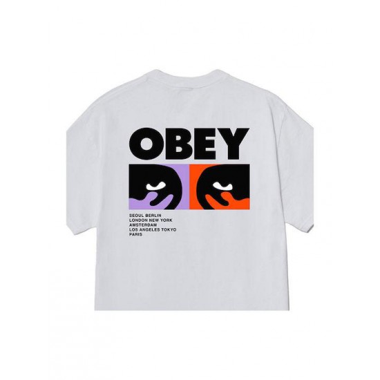 OBEY Ανδρικό T-Shirt Always Watching Tee Regular Fit 165264344-White(Λευκό)