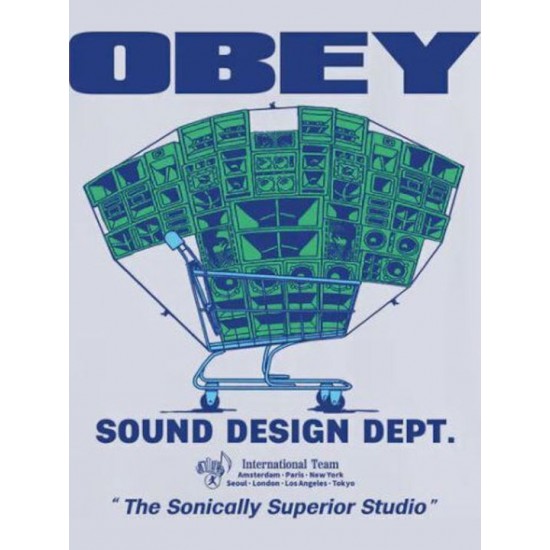 OBEY Ανδρικό T-Shirt Sound Design Dept. Tee Regular Fit 168024358-White(Λευκό)