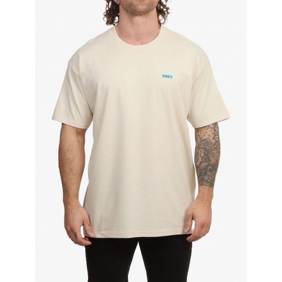 OBEY Ανδρικό T-Shirt  Future Unwritten Tee 165264297-Cream(Κρεμ)