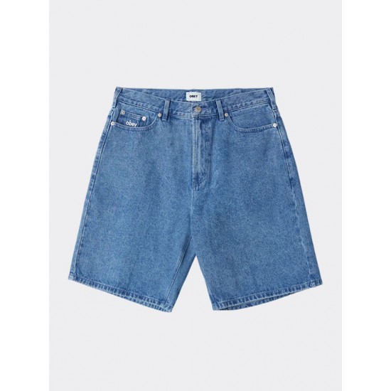OBEY Βερμούδα Bigwig Baggy Denim Short 172100107-Light Indigo