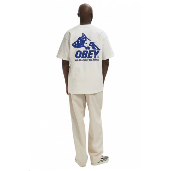 OBEY Ανδρικό T-Shirt Animals Tee Relaxed Fit 168024322-Vintage White(Λευκό)