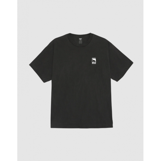 OBEY Ανδρικό T-Shirt Records Icon Tee Relaxed Fit 167922047-Pigmnent Dusty Black(Μαύρο)