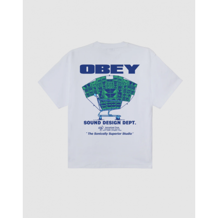 OBEY Ανδρικό T-Shirt Sound Design Dept. Tee Regular Fit 168024358-White(Λευκό)