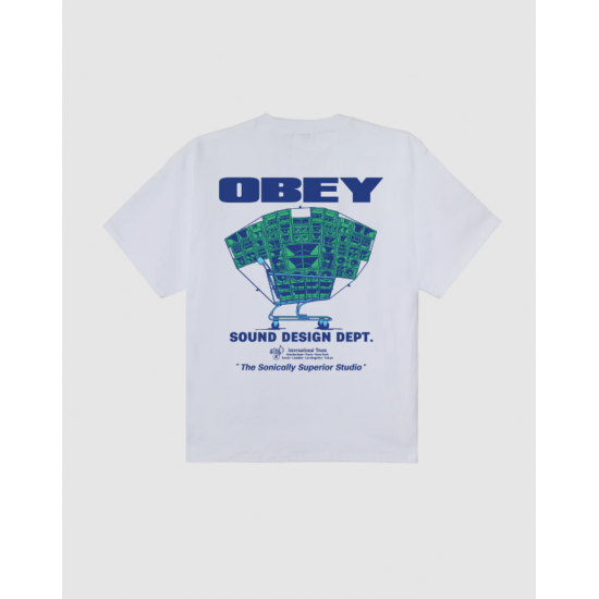 OBEY Ανδρικό T-Shirt Sound Design Dept. Tee Regular Fit 168024358-White(Λευκό)