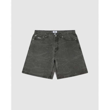 OBEY Βερμούδα Bigwig Baggy Denim Short 172100109-Black Wrinkle Wash
