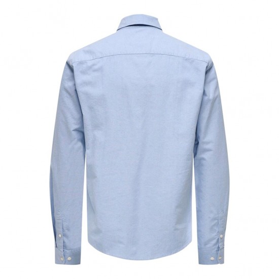 ONLY & SONS Ανδρικό Πουκάμισο Oxford Slim Fit 22019669-Cashmere Blue (Σιέλ)