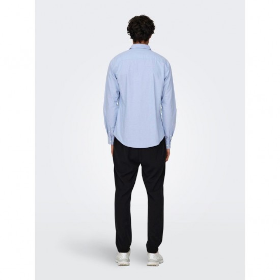 ONLY & SONS Ανδρικό Πουκάμισο Oxford Slim Fit 22019669-Cashmere Blue (Σιέλ)