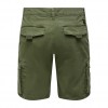 ONLY & SONS Ανδρική Cargo Βερμούδα  LIFE 0020 RIBSTOP CARGO SHORTS 22025004-Olive Night (Λαδί)