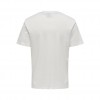 ONLY & SONS Ανδρικό T-shirt με Στάμπα PLACEMENT PRINT SS 22025304-Cloud Dancer (Λευκό)