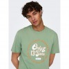 ONLY & SONS Ανδρικό T-shirt με στάμπα Vintage Print 22028593-Hedge Green (Πράσινο)