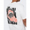 ONLY & SONS Ανδρικό T-shirt Relaxed Fit με Στάμπα Rolling Stones 22028756-White (Λευκό)