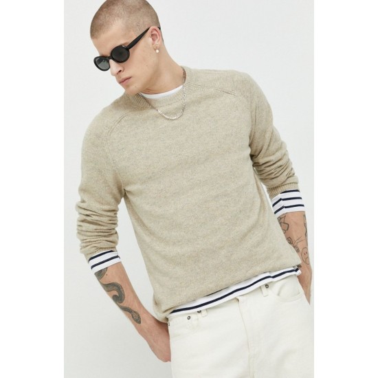 ONLY & SONS Ανδρικό Πλεκτό Woll Crew Knit (Μπεζ)