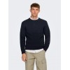 ONLY & SONS Ανδρικό Πλεκτό Crewneck Knit Regular Fit 22027590-Dark Navy (Μπλε)