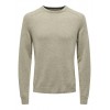 ONLY & SONS Ανδρικό Πλεκτό Woll Crew Knit (Μπεζ)