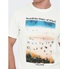 ONLY & SONS Ανδρικό Βαμβακερό T-shirt με Στάμπα Photoprint Tee 22028735-Cloud Dancer (Λευκό)