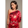 PEACE & CHAOS  PASSIONFLOWER ONE SHOULDER MINI DRESS S25953