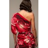 PEACE & CHAOS  PASSIONFLOWER ONE SHOULDER MINI DRESS S25953