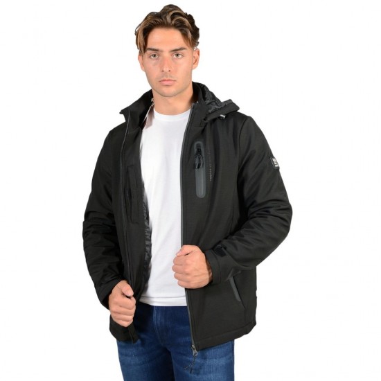 REBASE Ανδρικό Μπουφάν Softshell (Μαύρο)