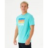 Rip Curl Ανδρικό T-shirt Surf Revival Waving Tee 03NMTE-0046 (Aqua)