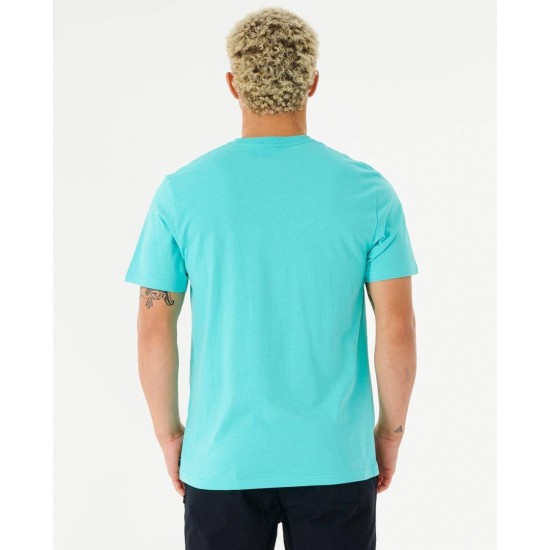 Rip Curl Ανδρικό T-shirt Surf Revival Waving Tee 03NMTE-0046 (Aqua)