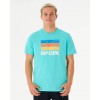 Rip Curl Ανδρικό T-shirt Surf Revival Waving Tee 03NMTE-0046 (Aqua)