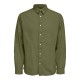 SELECTED Ανδρικό Πουκάμισο Λινό SLIMNEW-LINEN SHIRT LS CLASSIC 16079056-Olive Branch