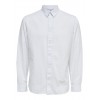 SELECTED Ανδρικό Πουκάμισο Λινό SLIMNEW-LINEN SHIRT LS CLASSIC 16079056-White