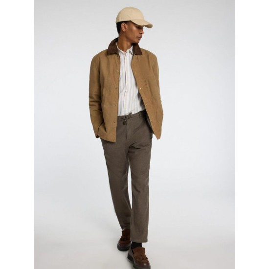 SELECTED Ανδρικό Λινό Παντελόνι Slimtape Brody Linen Pant 16087636-Forest Night(Χακί)