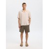 SELECTED Ανδρική Λινό Βερμούδα Brody Linen Shorts 16087638-Forest Night(Λαδί)