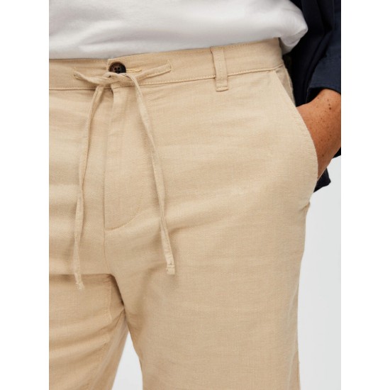 SELECTED Ανδρική Λινό Βερμούδα Brody Linen Shorts 16087638-Oatmeal(Μπεζ)